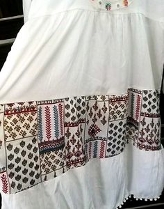 Embroidered White Kurti