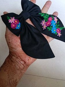 Handmade Embroidery Hair Bow
