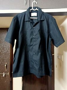 NEW SELECTED HOMME BlackOversized Embroidery Shirt