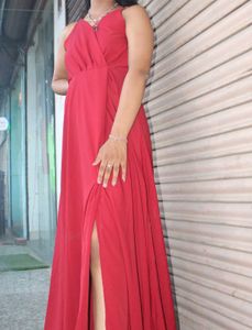 Long Red Gown