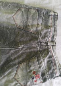 Gray Wash Distressed Jeans