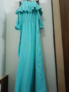 Blue Highneck Dress