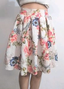 Floral  midi skirt