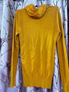 Mustard Yellow Cowl Neck Sweater