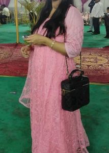 Pink Embroidered Kurta Set