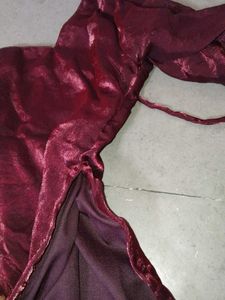 Elegant Maroon Velvet Dress