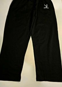 Harem Black Graphic Print Sweatpants