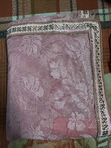 Pink Colour Half Net Saree