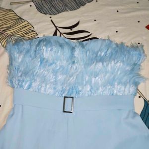 Feather-Trimmed Jumpsuit