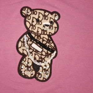 Pink Teddy Bear Graphic Tee