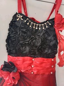 Red And Black Heavy Gown