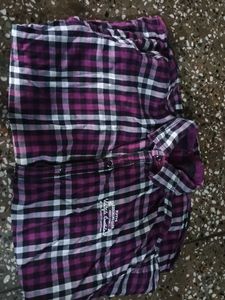 Purple Plaid Button Down Shirt