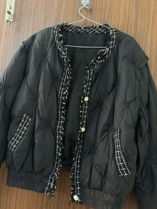 Black Korean Quilted Jacket