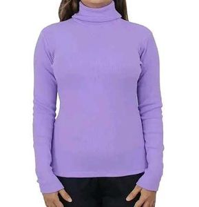 Lavender Turtleneck Top