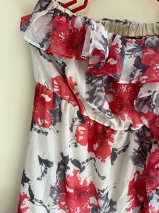 Floral Off Shoulder Midi Dress