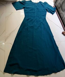Teal Fit &amp; Flare Dress