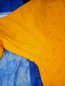 Dark Yellow Colour Kurta