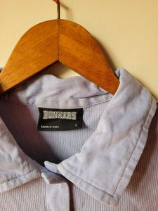 Bonkers Corner Ribbed Cropped Polo Top (XS)