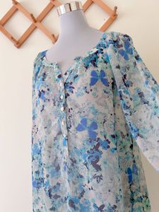 GEORGETTE BLUE TOP