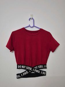Shein Red Crop Top