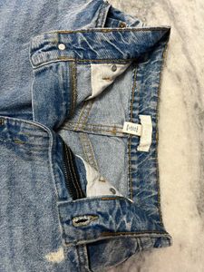 Wide Leg Distressed Jeans