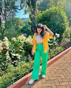 Green Wide Leg Pants