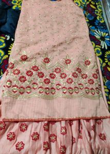 Attached Flared Dress With Dupatta