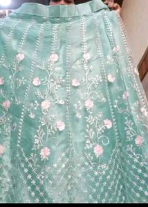 Elegant Blue Embroidered Lehenga