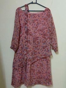 Floral Print Layered Dress