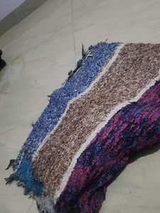 Colorful Striped Shag Rug