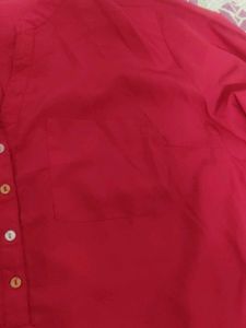 Red Button-Down Shirt