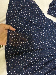 Blue Printed Dress