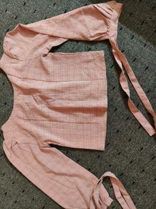 Crop Top With Long Sleeves