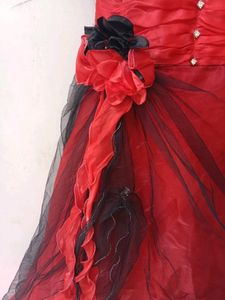 Red And Black Heavy Gown