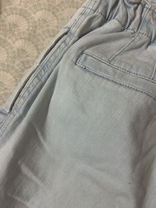 Light Wash Paperbag Jeans