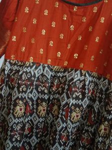 South Indian Style Silk Cotton Ethnic Dress