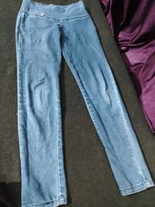 Light Wash High Waisted Denim Jeans