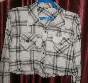 Cropped Plaid Flannel