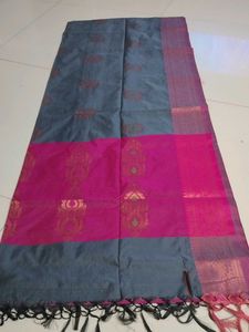 Elegant Ethnic dark grey Saree