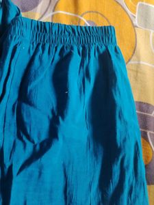 Teal Embroidered Kurti