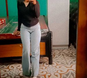 Light Blue Wide Leg Jeans