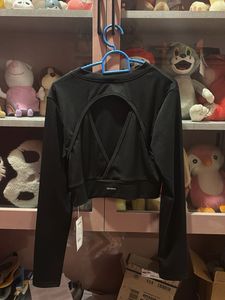 Black Cut Out Sports Top
