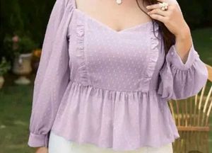 sweetheart neck peplum top