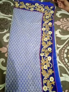 Embroidered Blue saree