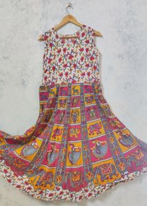 Jaipuri Barmeri Prints Gown/Dress