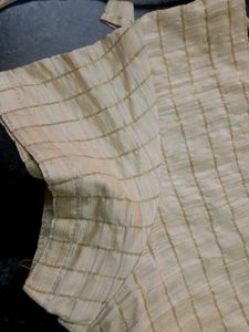 Beige Hand Stitched Kurta With Back Thread