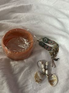 Earrings And Bangle Set
