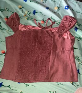 Cute Mauve Tie-Front Top ₹200