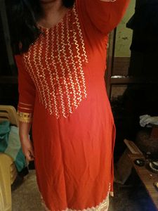 Rust Kurta Set