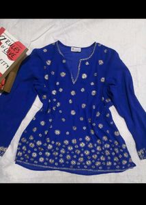 Blue Embroidered Kurti 🧿💙💙